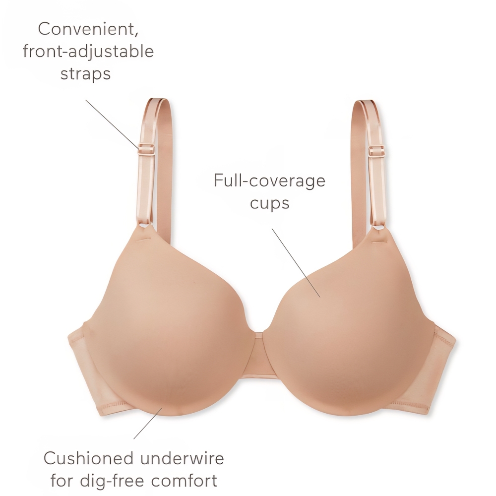 Warner's Full-Coverage Bra - Beige